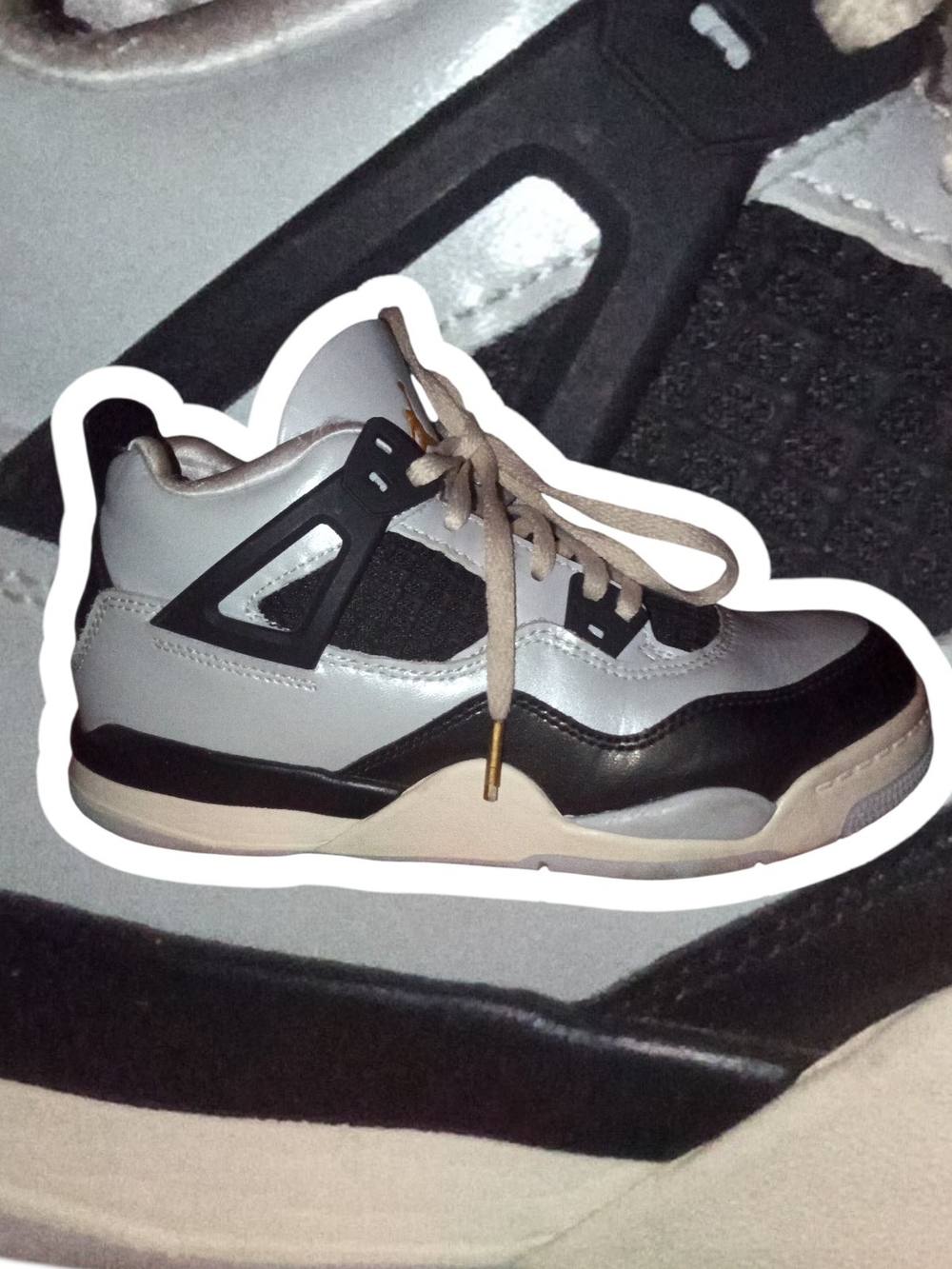 (EUC) Nike® Air Jordan® 4 Retro "Pure Platinum" Big Kids Shoe - Size 3Y